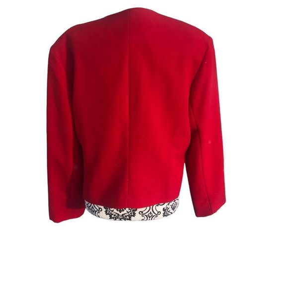Vintage Marjorie Hamilton red blazer size 16 - Picture 3 of 7